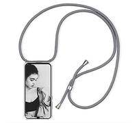 SIMao Collier pour Samsung Galaxy A42 5G Coque Transparent Silicone Housse avec Cordon de Collier Necklace Lanyard Case Étui de Téléphone avec Cordon Collier Coque pour A42 5G,Argent