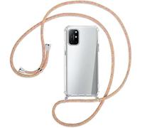 SIMao Coque Transparent pour OnePlus 8T avec Collier Cordon - Housse Silicone Étui de Téléphone Necklace Lanyard Case, Arc en Ciel