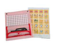 SIMAO TOYS Calendrier visuel pour Enfants, Tableau 2 en 1 pour l'Autisme, Les tâches Quotidiennes avec 122 Cartes en Français, matériel d'apprentissage,Outil de Communication visuel pour Enfant (Rose)