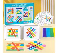 SIMAO TOYS Jouet Bâton Arc-en- Ciel, Puzzle Bâton Arc-en-Ciel, Six Couleurs avec des Cartes, Montessori Jouets Éducatifs De Mathématiques pour Enfants et Adultes