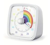 SIMAO TOYS Minuteur Visuel Timer Enfant, 60 Minutes Chronometre Enfant et Compte à Rebours pour Enfants et Adultes,Silencieux Outil de Gestion du Temps Idéal pour les autistes,tdah (Arc en ciel blanc)