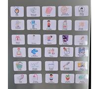 SIMAO TOYS Pictogrammes Magnétiques pour Enfants, 30 Pièces en Français, Aimants Éducatifs 4x5,5 cm, Planificateur de Routine Quotidienne, Organisation Hebdomadaire pour autistes, tdah, neuroatypiques