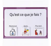 SIMAO TOYS Tableau de Routine Quotidienne pour Enfants, Format A4, 34 Pictogrammes avec Pastille adhésive, Emploi du Temps Maintenant/Suivant, Support Visuel TSA/TDAH, Matériel Éducatif Autisme