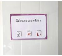 SIMAO TOYS Tableau de Routine Quotidienne pour Enfants, Format A4, 34 Pictogrammes avec Velcro, Emploi du Temps Maintenant/Suivant, Support Visuel TSA/TDAH, Matériel Éducatif Autisme
