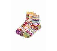 simaranda 206 Chaussettes d'hiver pour femme/enfant - En laine mélangée - Chaudes - Chaussettes norvégiennes douces et douillettes, 6 paires de chaussettes multicolores, 31-36