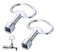 simarro Lot de 2 clés à douille universelles triangulaires en métal 8 mm pour radiateur, poubelle, ascenseur, boîte électrique, gaz, eau, compteur électrique