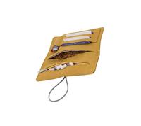 Simaru Blague à Tabac à rouler en Cuir Italien Véritable - Pochette 30g avec Compartiments pour Feuilles, Filtres et Briquets - Fermeture Éclair Supplémentaire pour un Rangement Sécurisé