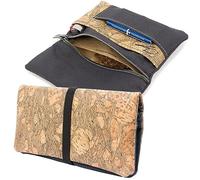 SIMARU Blague à Tabac à Rouler en Cuir Végan avec Compartiments pour Accessoires - Porte-Tabac Zippé - Fabriqué en UE - Idée Cadeau pour les Fumeurs