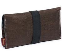 Simaru Blague à Tabac en liège de Haute qualité, résistant et Stable - Pochette pour Tabac avec Compartiments pour filtres et papiers - Disponible en Marron - Écologique et végétalienne