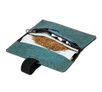 SIMARU Blague à tabac en liège extrêmement stable, Blague à tabac pour tabac, pochette (turquoise)