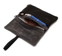 SIMARU Blague à Tabac en Vrai Cuir Tanné au Végétal avec Compartiments pour Filtres et Papiers - Pochette à Tabac à Rouler Compacte, Portable et Durable - Idée Cadeau Parfaite