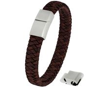 Simaru Bracelet en cuir fabriqué en Allemagne pour femmes et hommes | Bracelet en cuir véritable avec fermoir en acier inoxydable | Beau cadeau pour vos proches