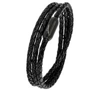 Simaru bracelet en cuir Made in Germany, bracelet enrouleur tressé, cuir de première qualité de Catalogne avec fermeture magnétique, imperméable & doux pour la peau 4mm