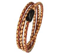 Simaru bracelet en cuir Made in Germany, bracelet enrouleur tressé, cuir de première qualité de Catalogne avec fermeture magnétique, imperméable & doux pour la peau 4mm