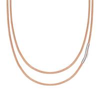Simaru Collier en cuir véritable - Fabriqué en Allemagne - Élégant, durable et avec fermoir à ressort solide - Pour homme et femme, 71cm - 2mm, Acier inoxydable Cuir véritable acier inoxydable, 0