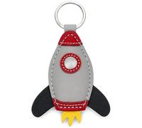Simaru Porte-clés animal solide en cuir véritable de qualité supérieure, fabriqué en UE, parfait pour Noël, anniversaire, anniversaire de mariage, trouvez votre animal préféré, fusée., taille unique