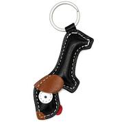 Simaru Porte-clés animal solide en cuir véritable de qualité supérieure, fabriqué en UE, parfait pour Noël, anniversaire, anniversaire de mariage, trouvez votre animal préféré, Teckel, taille unique