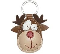 Simaru Porte-clés solide en cuir véritable de qualité supérieure, fabriqué en UE, pour Noël, anniversaire, anniversaire de mariage, trouvez votre animal préféré