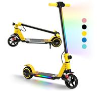 SIMATE S5 Scooter électrique pliable pour enfants Roue avant 6,3 pouces, 14km/h, 130W, max 70kg, affichage LED, 6+, Jaune