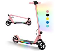 SIMATE S5 Scooter électrique pliable pour enfants Roue avant 6,3 pouces, 14km/h, 130W, max 70kg, affichage LED, 6+, rose