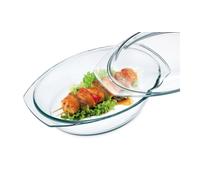 SIMAX BOHEMIA CRISTAL Schüssel oval mit flachem Deckel 2,4 l 32x20cm