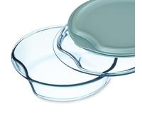 SIMAX - Cocotte Ronde avec Couvercle en Verre, Contenance 2,50 + 1,50L, Dimension 28 x 27 x 11,1 cm - Verre Borosilicate très Haute Résistance - 6926/6936/L