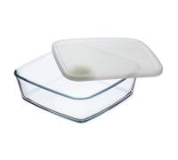 SIMAX Plat Carré en Verre avec Couvercle de Conservation, Contenance 0,50L, Dimension 15,1 x 15,1 x 4,5 cm - Verre Borosilicate Très Haute Résistance - 7486/L