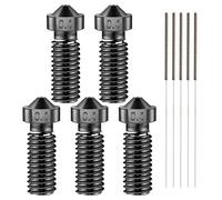 SIMAX3D Lot de 5 buses Volcano 0,4 mm, tête d'impression M6 en acier trempé pour extrudeuse Hotend J-Head - Compatibles avec imprimante 3D Artillerie/Sidewinder