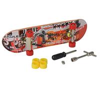 Simba 103306083 - Finger Skateboard, 6 Compartiments Assortis, Un Seul Article est livré, 9 cm, Anti Stress, Fingerboard, Finger Scooter, avec Accessoires, à partir de 5 Ans