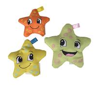 Simba 104010071 - ABC Étoiles de mer Douces, Jouets pour bébé, Tissu étoiles rempli de polystyrène, 3 pièces, à partir de 6 Mois