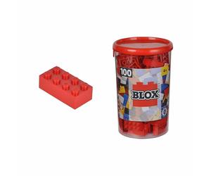 Simba - 104118905 - Ensemble de Blocs de Construction - Blox 8 - 100 Pièces - Rouge