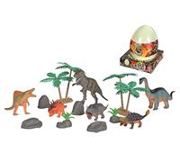 Simba 104342428 Œuf Dinosaure 14 pièces, 6 Dinosaures, 8 Accessoires, avec Glow dans Le Noir, 20 cm, à partir de 3 Ans