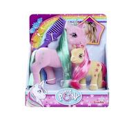 Simba 104342647 Petite Famille de Licornes, 2 Chevaux, floqués, avec Peigne et 2 Pinces à Cheveux, 10-14 cm, à partir de 3 Ans, Rose, Orange Clair