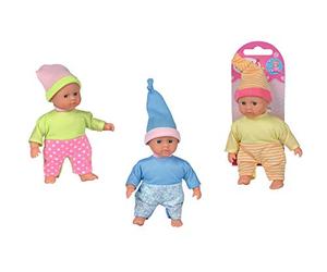 Simba 105011936 - Jolie poupée Laura, Corps Souple en différentes Couleurs, 3 Assorties, Un Seul Article est livré, 15 cm, poupée bébé à partir de 12 Mois