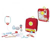 Simba Sac à Dos d'urgence - 20 pièces - Stéthoscope avec Fonction sonore et Autres Fonctions Amusantes - 24 x 30 cm - Mallette de médecin - Jouet de rôle pour Enfants à partir de 3 Ans
