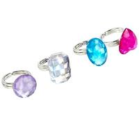 Simba 105560071 - Steffi Love Girls Anneaux diamant 2 rangés, il n'y a qu'un seul article, bagues scintillantes de différentes couleurs et formes, 4 pièces, à partir de 5 ans