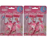 Simba 105560844 New Born Chaussures et Chaussettes, 105560844, Multicolore (Lot de 2)