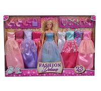 Simba 105733092 - Poupée Steffi Love Fashion Deluxe en Robe de soirée avec Huit Robes supplémentaires et Accessoires Assortis - 23 pièces - 29 cm - À partir de 3 Ans