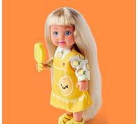 Simba 105733562 - Evi Love Fruity Ice Poupée dans Une Jolie Robe avec Glace aux Fruits de Couleur Assortie, 3 Couleurs Assorties, Un Seul Article est livré, Mini poupée 12 cm, à partir de 3 Ans