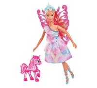 Simba 105733587 - Steffi Love Unicorn Fairy - Poupée de fée avec Ailes Amovibles - avec Licorne - 29 cm - avec Une Charmante Robe Pastel Scintillante - À partir de 3 Ans