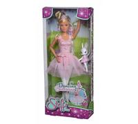 Simba Poupée Steffi Love Dancing Ballerines – jupe rotative, ami des animaux, 29 cm dès 3 ans