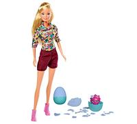Simba 105733606 - Steffi Love Dino Surprise, Mannequin en expédition avec Deux œufs de Dinosaures à briser, poupée de Jeu de 29 cm, à partir de 3 Ans