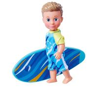 Simba 105733740 Evi Love Timmy Surfeur - Poupée de Surf avec Planche de Surf - 12 cm - À partir de 3 Ans
