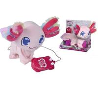Simba 105890057 Chi Love Axolotl, àfilaire, avec des branchies arc-en-ciel duveteuses, son, marche et bouge, 20cm, 3 ans et plus