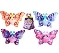 Simba 105951575 - Fluffyfly Papillon à Gonfler (30 cm) - Doudou Gonflable avec Yeux Arc-en-Ciel et Effet Surprise - Peluche Douce pour Enfants à Partir de 3 Ans