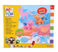 Simba 106344622 Kreativität Art and Fun Play Sand Set, 3 x 200 g Sand, Platform,