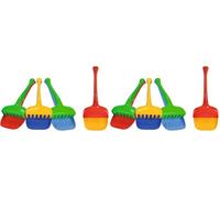 Simba 107101141 - Pelle et râteau - 4 Compartiments Assortis - Un Seul Ensemble est fourni, Pelle 31 cm, râteau 25 cm, bac à Sable, Jouets à Sable (Lot de 2)
