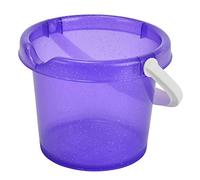 Simba 107106529 - Seau pour bébé, un seul article livré, décoration à paillettes, hauteur 11 cm, diamètre 14 cm, bac à sable, jouet à sable (assorti)