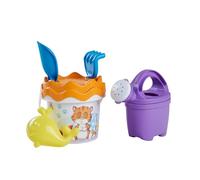 Simba 10711479 - Jeu de Sable pour Chat - 6 pièces - avec Seau, passoire, Moule à Sable, Pelle, râteau, arroseur - Hauteur : 11 cm - Diamètre : 14 cm - Jouet de Sable pour Enfants à partir de 3 Ans