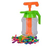 Simba 107796090 Bouteille de remplissage pour bombes à eau, avec fonction pompe et aide au nouage intégrée, 100 bombes à eau, volume de remplissage 1,4 l, jouet aquatique